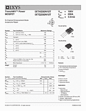 DataSheet IXTH200N10T pdf